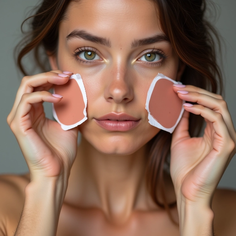 Comparação de subtons frios e quentes em pele clara.