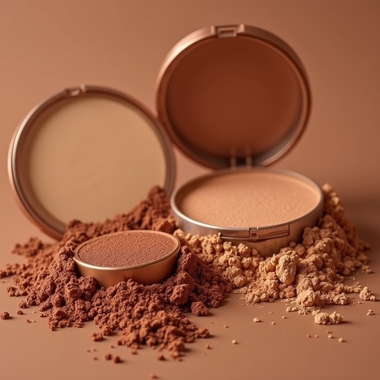 Comparação entre pó compacto e pó solto para zona T.