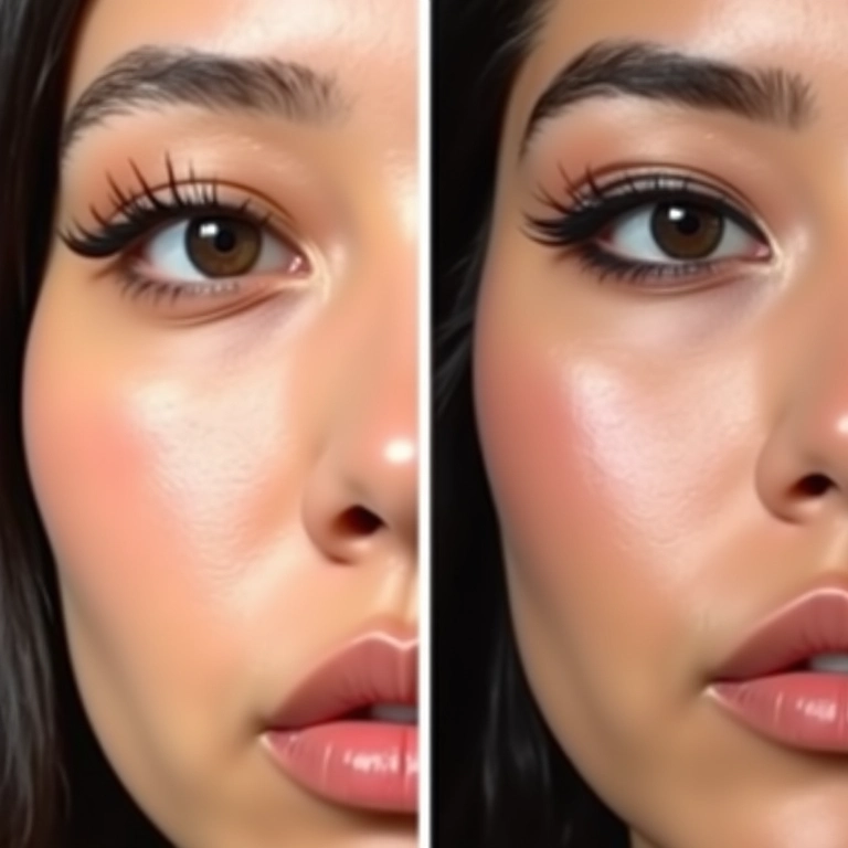 Comparativo de delineador em gel e delineador líquido.