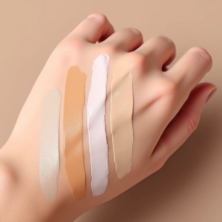 Comparativo de diferentes texturas de primer: gel, creme e líquido.