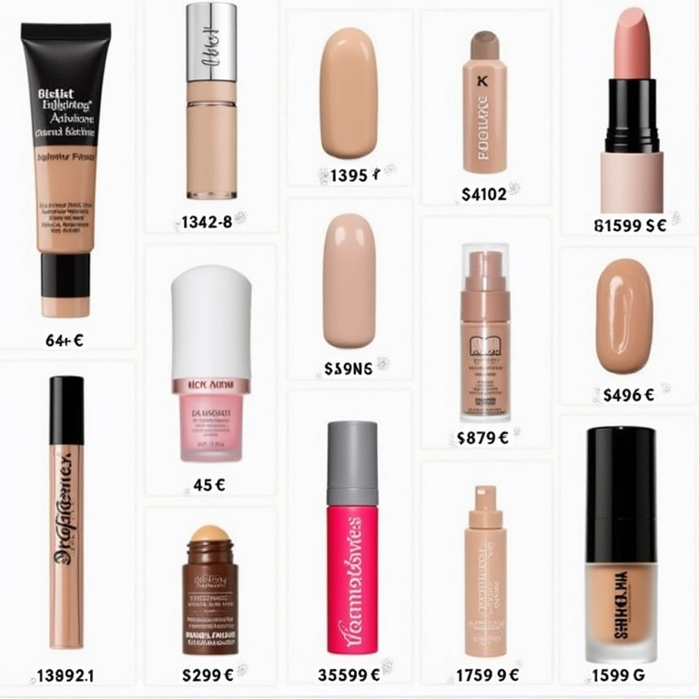 Comparativo de marcas e preços de iluminador de farmácia.