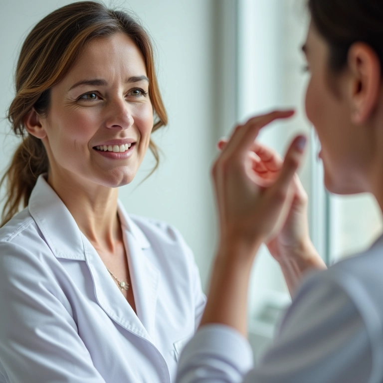 Consulta com dermatologista sobre o uso de BB cream.