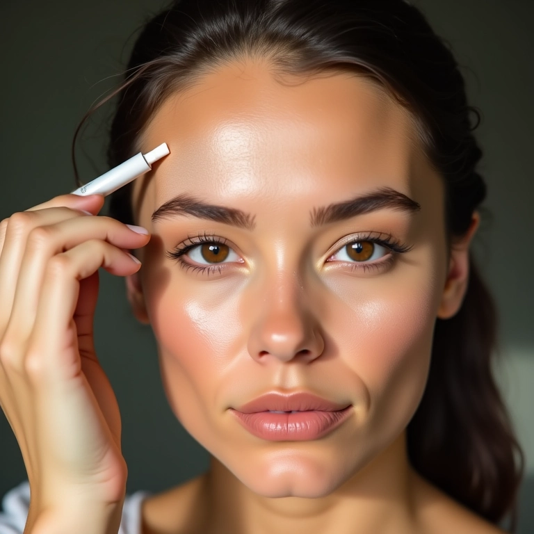 Contornando as laterais da testa para diminuí-la.