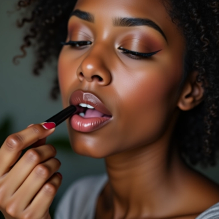 Contornando os lábios para um formato perfeito.