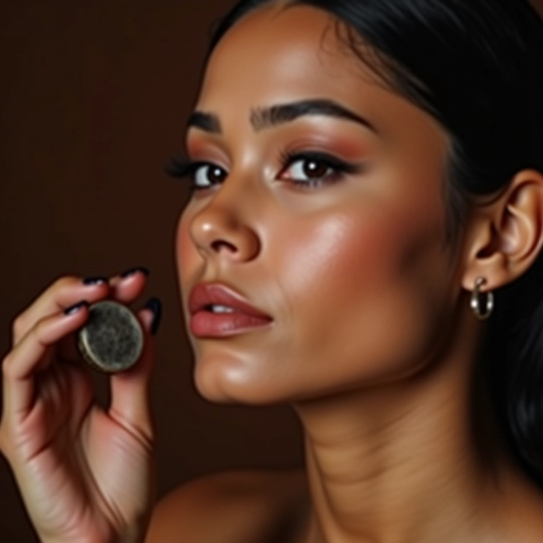 Contorno abaixo das maçãs do rosto em rosto quadrado.