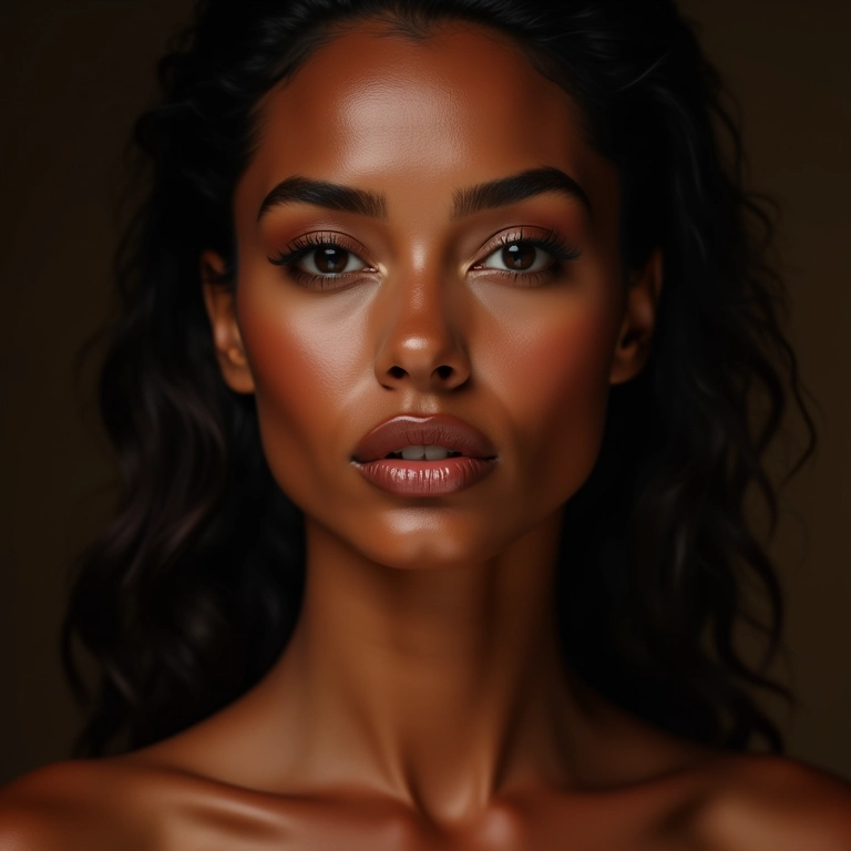 Contorno facial perfeito para a maquiagem de ano novo.