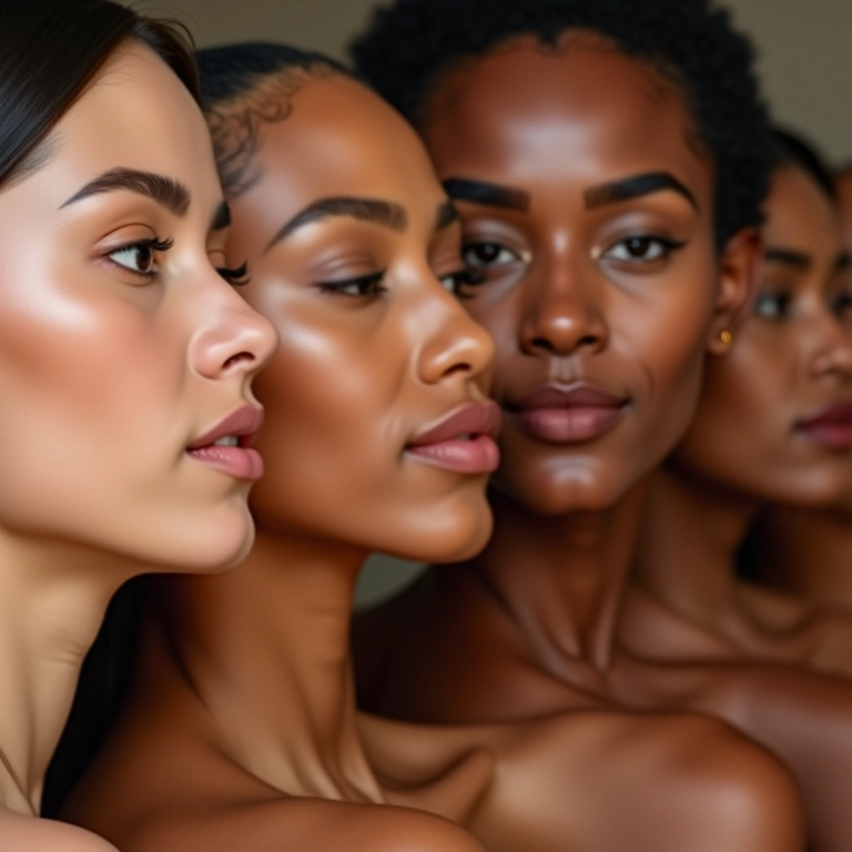 Contorno invertido adaptado para diferentes tons de pele.