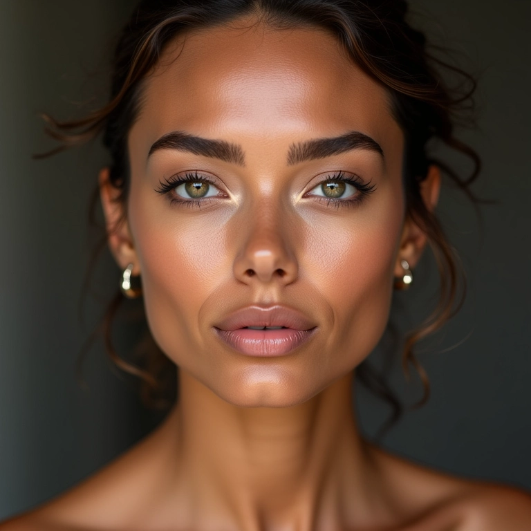 Contorno para definir os traços do rosto.