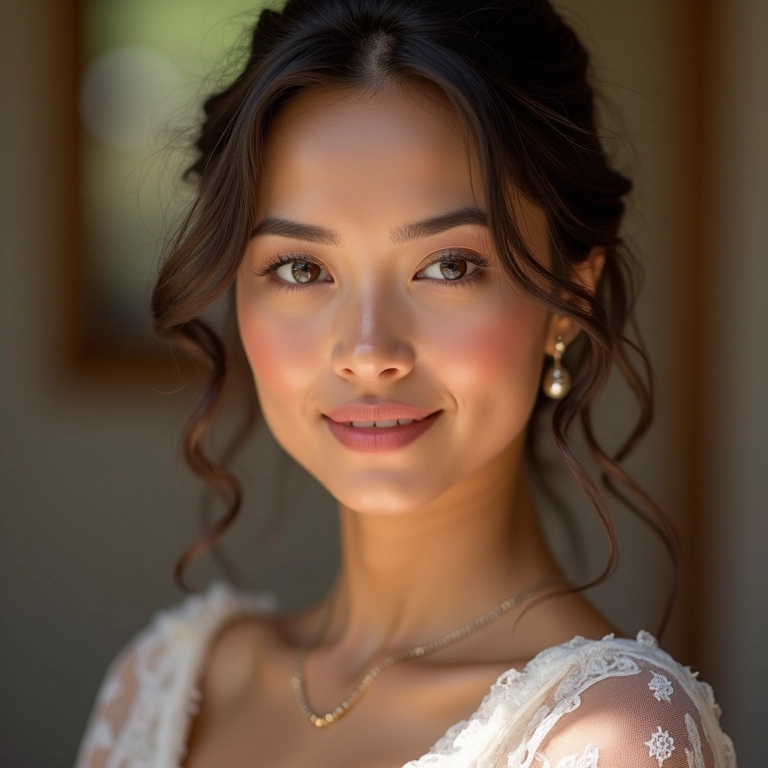 Convidada com maquiagem leve para casamento de dia.