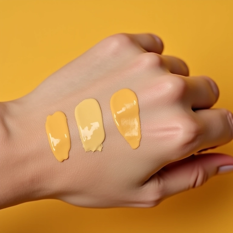 Corretivo amarelo cremoso x líquido: texturas diferentes.