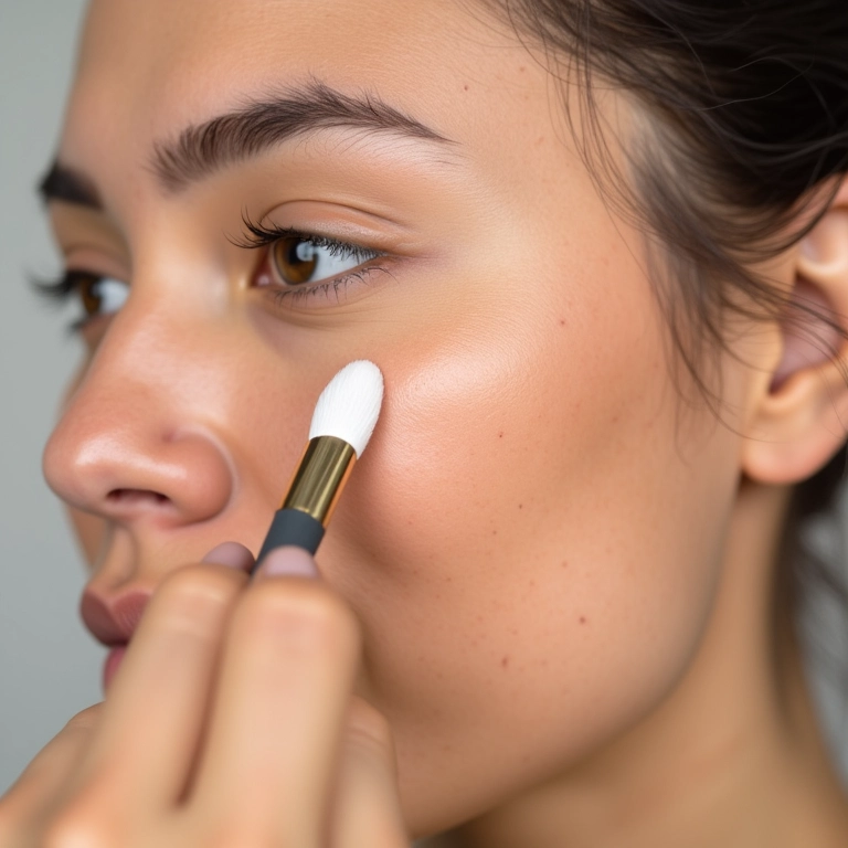 Corretivo cremoso para áreas mais ressecadas do rosto.