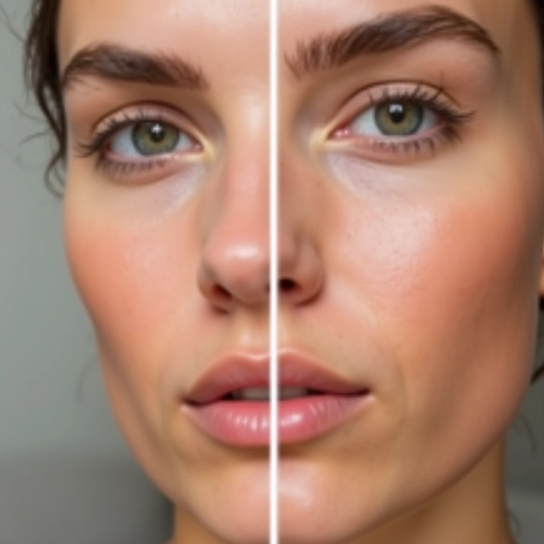 Corretivo eliminando manchas e espinhas, resultado visível.