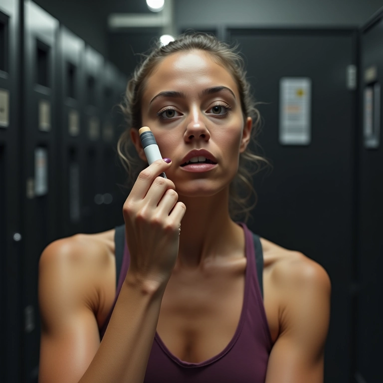 Corretivo em bastão para praticidade na hora de se maquiar na academia.