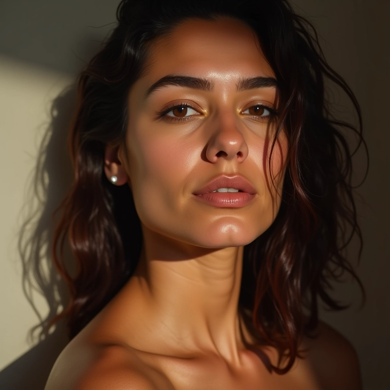 Corretivo em gel de longa duração em mulher brasileira.