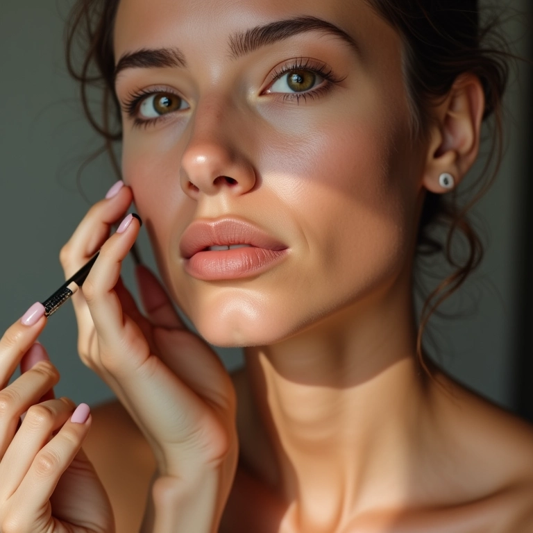 Corretivo em lápis cobrindo pequena imperfeição.