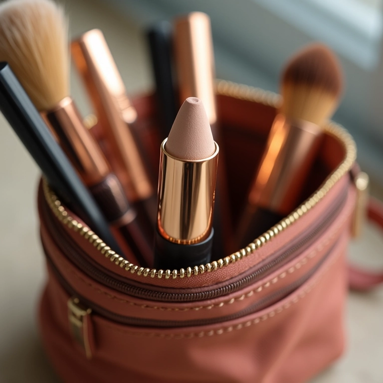 Corretivo em lápis fácil de carregar na bolsa.