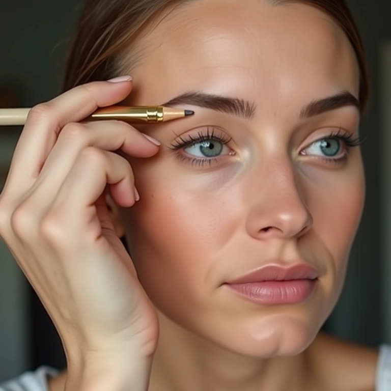 Corretivo em lápis iluminando o nariz.