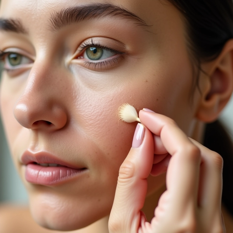 Corretivo líquido com ingredientes hidratantes para pele seca.