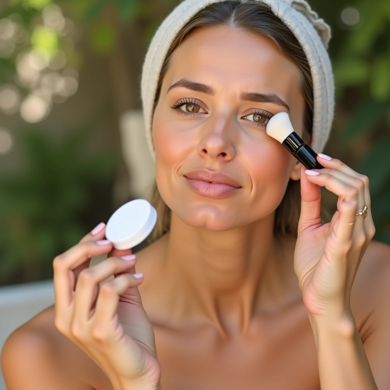 Corretivo mineral com proteção solar: beleza e cuidado em um só produto.