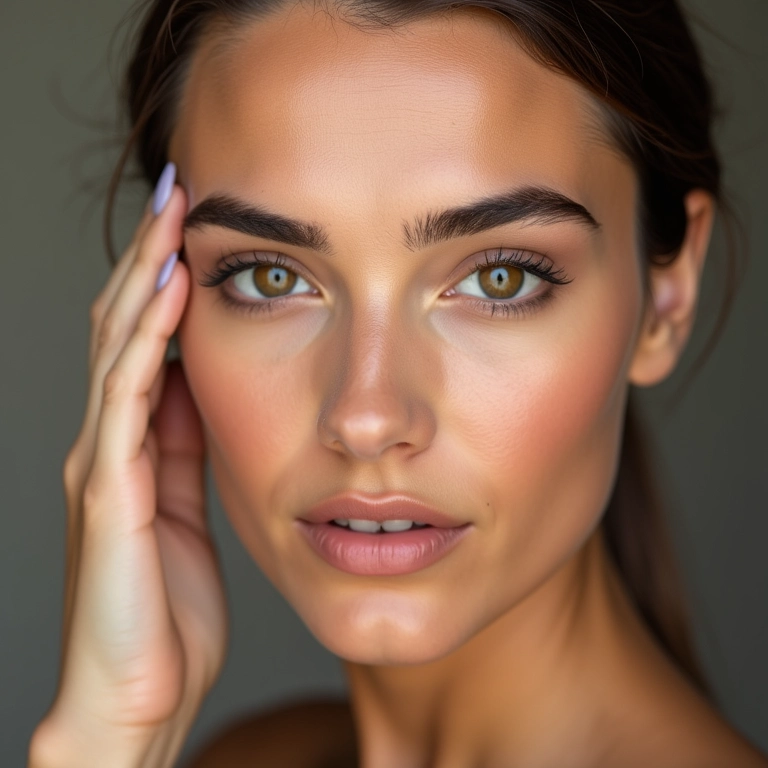 Corretivo para clarear áreas escuras, maquiagem natural.