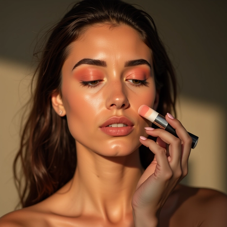 Corretivo salmão para olheiras e manchas azuladas.