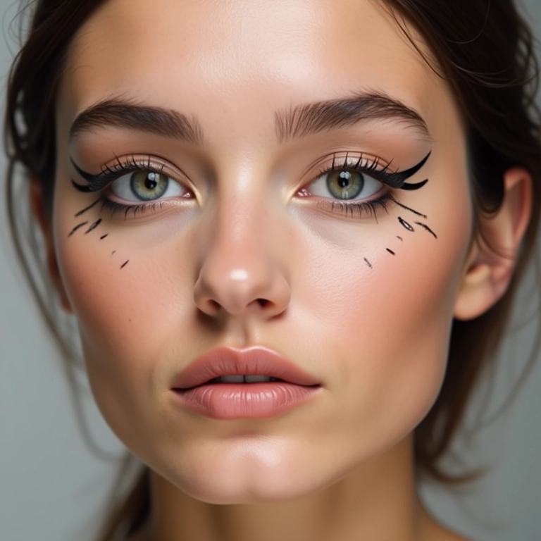 Criando um visual moderno com delineado gráfico minimalista.