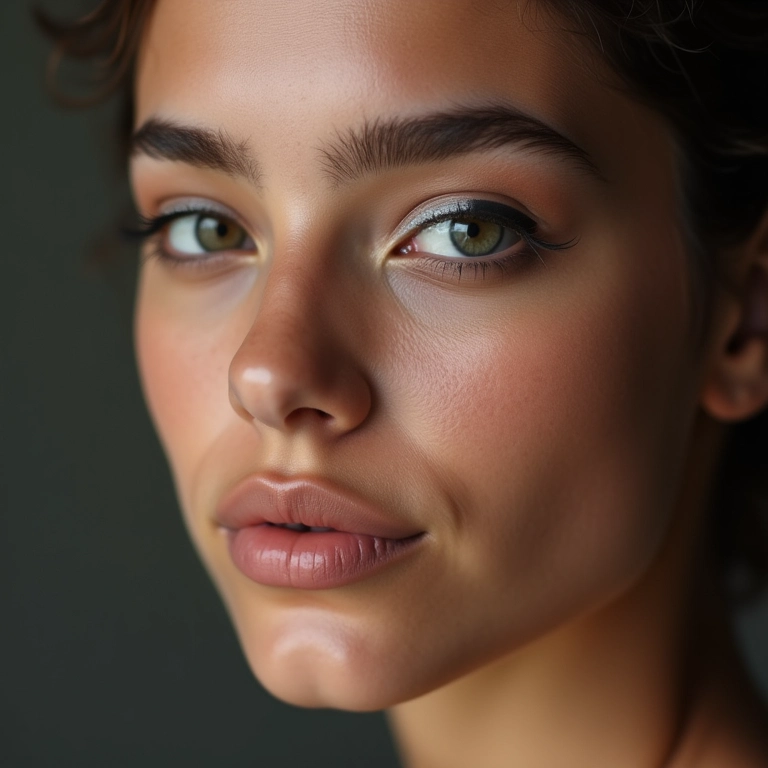 Delineado branco esfumado para um look sutil.