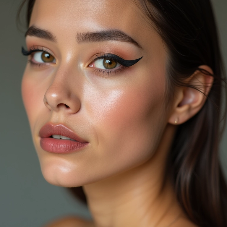 Delineado esfumado para um visual moderno e romântico.