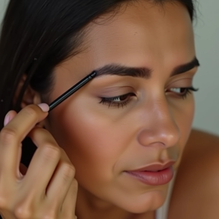 Delineado gatinho ascendente para levantar o olhar em mulher brasileira.