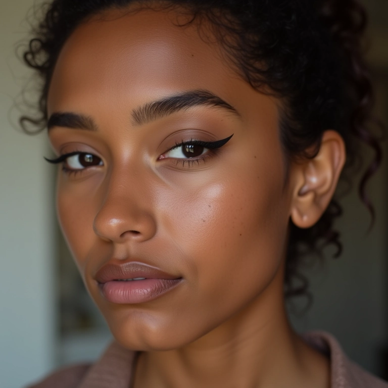 Delineado gatinho para iniciantes: menos é mais.