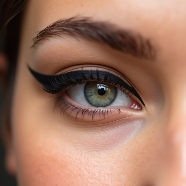 Delineado gatinho para olhos pequenos.