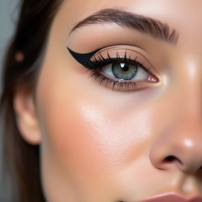 Delineado gatinho perfeito com delineador em gel.