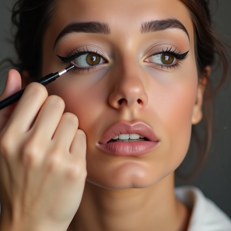 Delineado gráfico perfeito com fita adesiva para um resultado impecável.