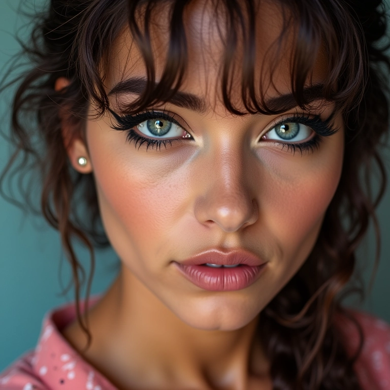 Delineado marcado e gráfico na maquiagem dos anos 80.