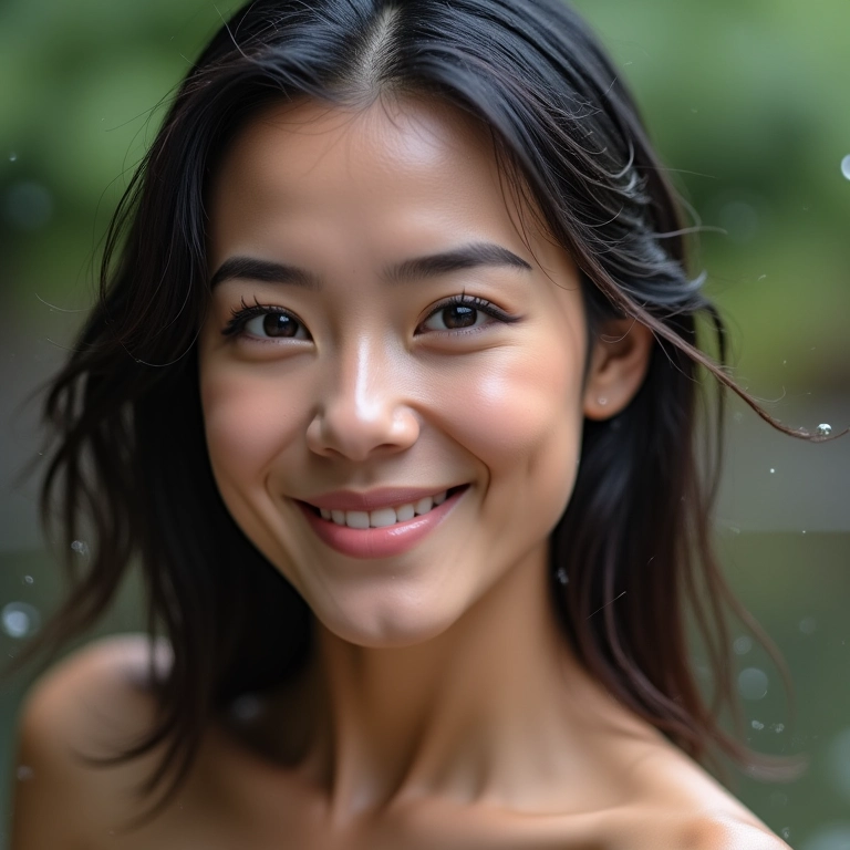 Delineador líquido à prova d'água resistindo à chuva.