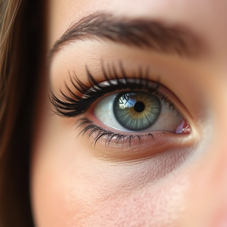 Delineador líquido de longa duração intacto após um dia inteiro.