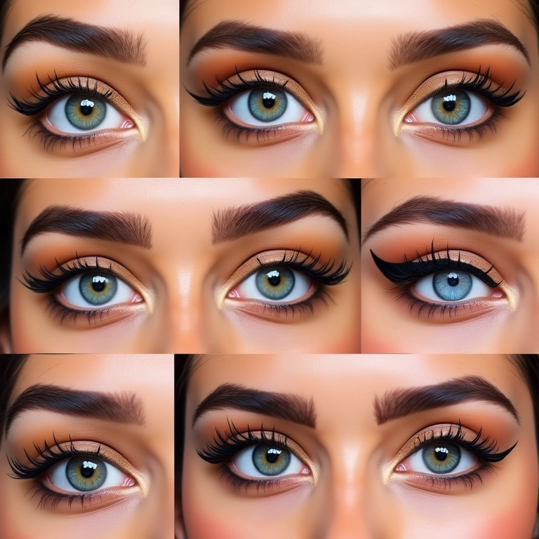 Diferentes formatos de delineado gatinho para cada tipo de olho.