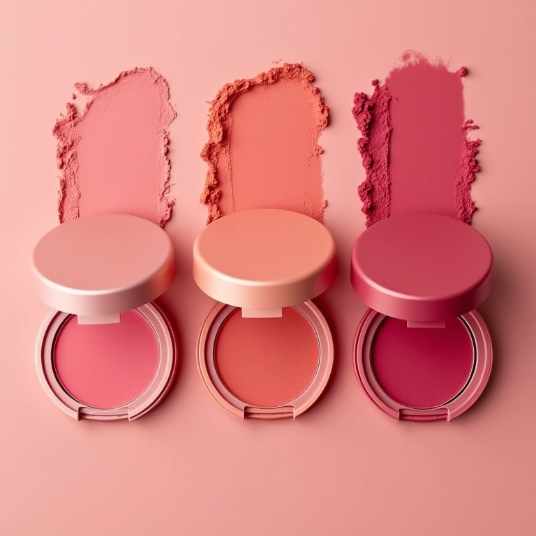 Diferentes tons de blush para diversos tons de pele.