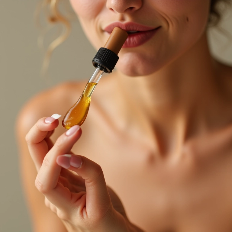 Diluindo a base com óleo facial.