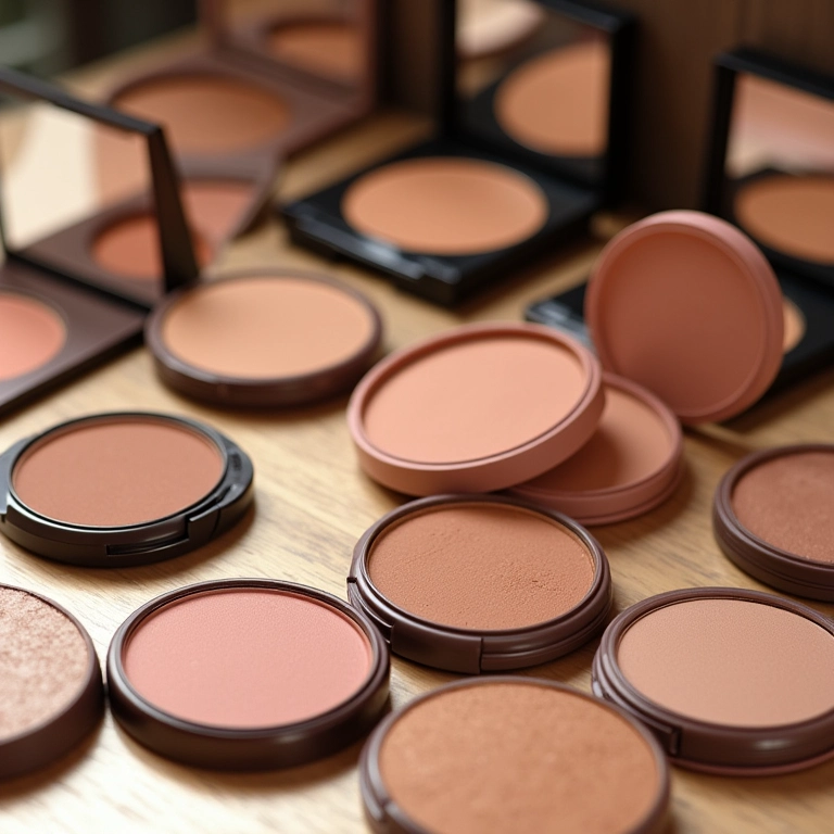 Diversas marcas de bronzer frio recomendadas para pele clara.