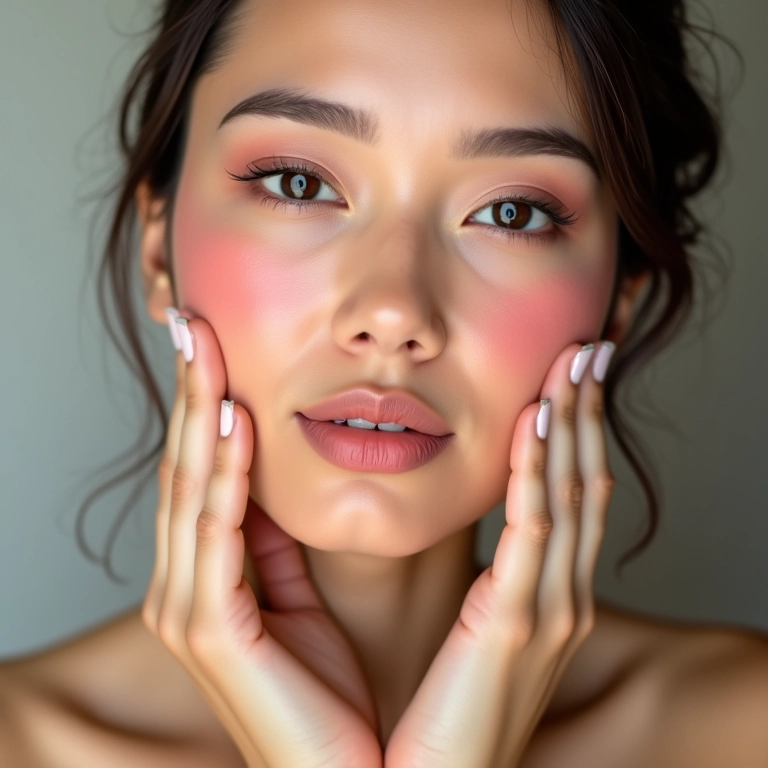 Durabilidade do blush em gel: toque suave e cor duradoura.