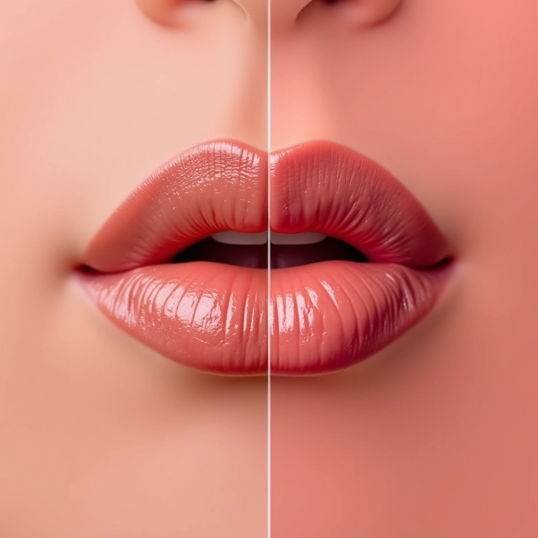 Esfoliação labial para lábios mais cheios e macios.