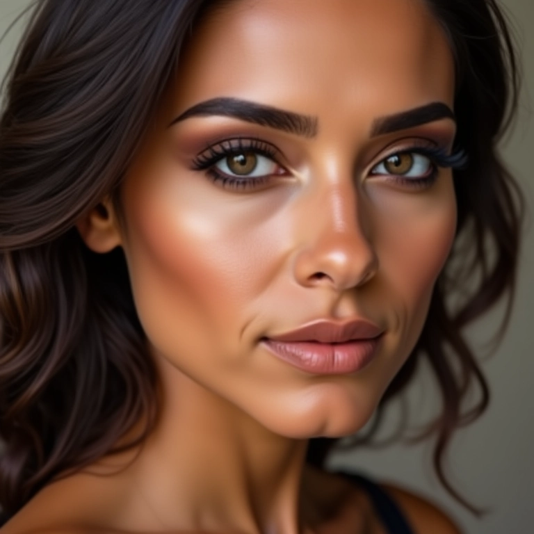 Esfumado marrom suave para um olhar misterioso.