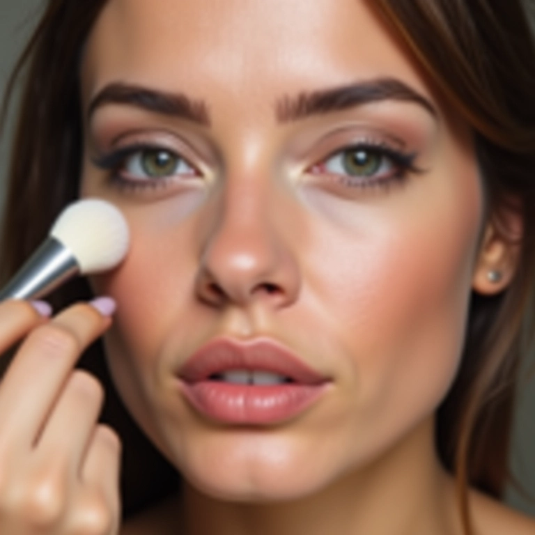 Esfumando o contorno do nariz.