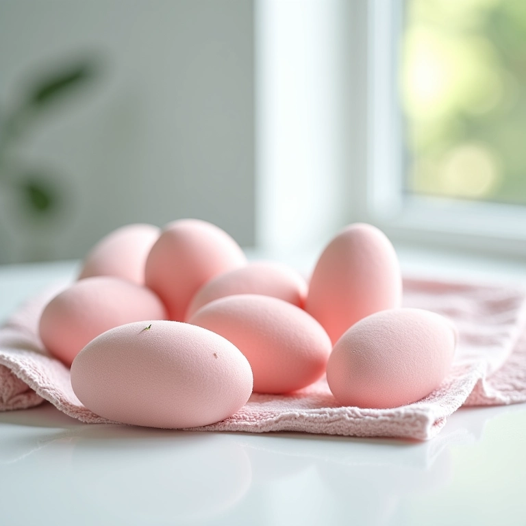 Esponjas de maquiagem secando em local arejado.