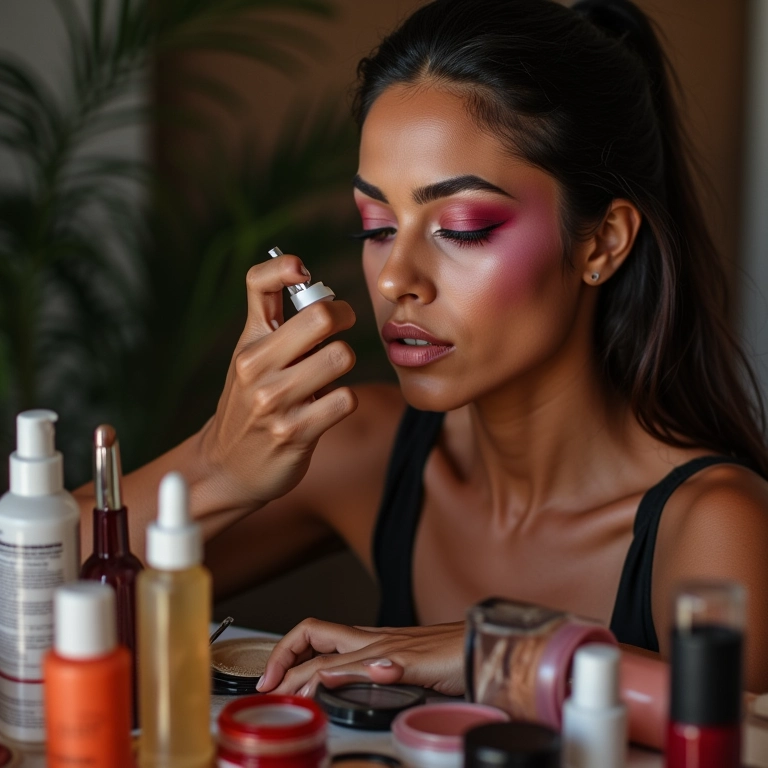 Evitando o desperdício de produtos de maquiagem.