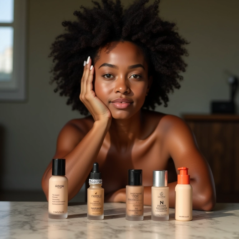 Experimentando diferentes marcas e fórmulas de base.