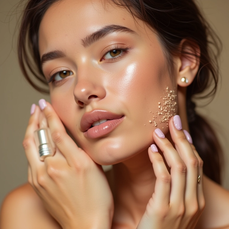 Fixador com efeito glow com efeito hidratante e vitaminas para uma pele saudável.