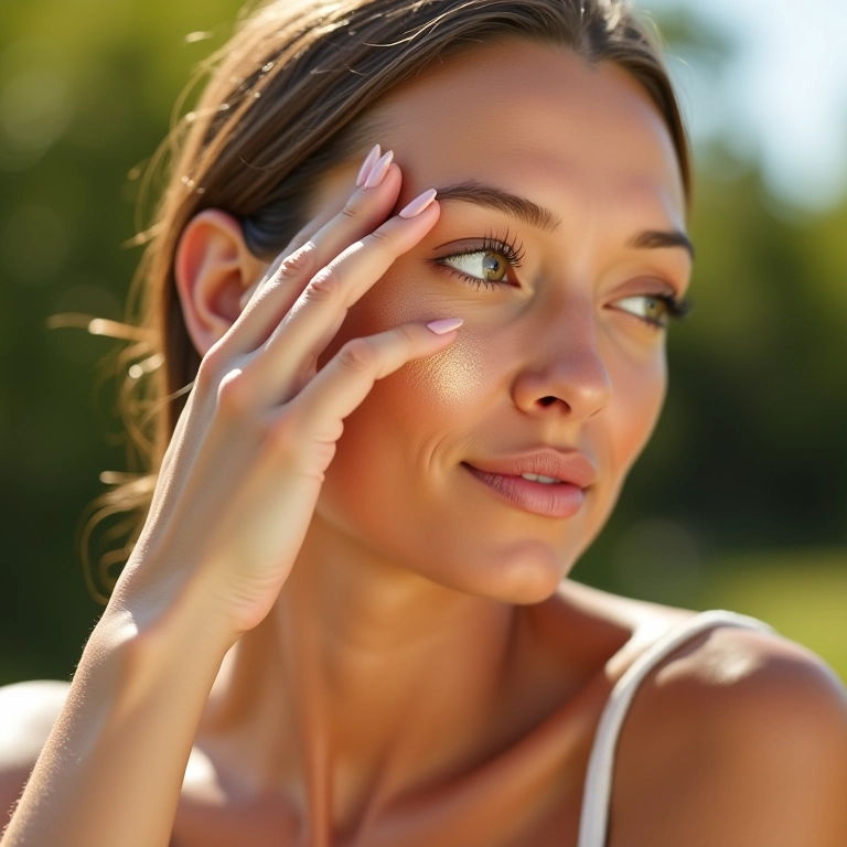 Fixador com efeito glow com proteção solar, ideal para o dia a dia.