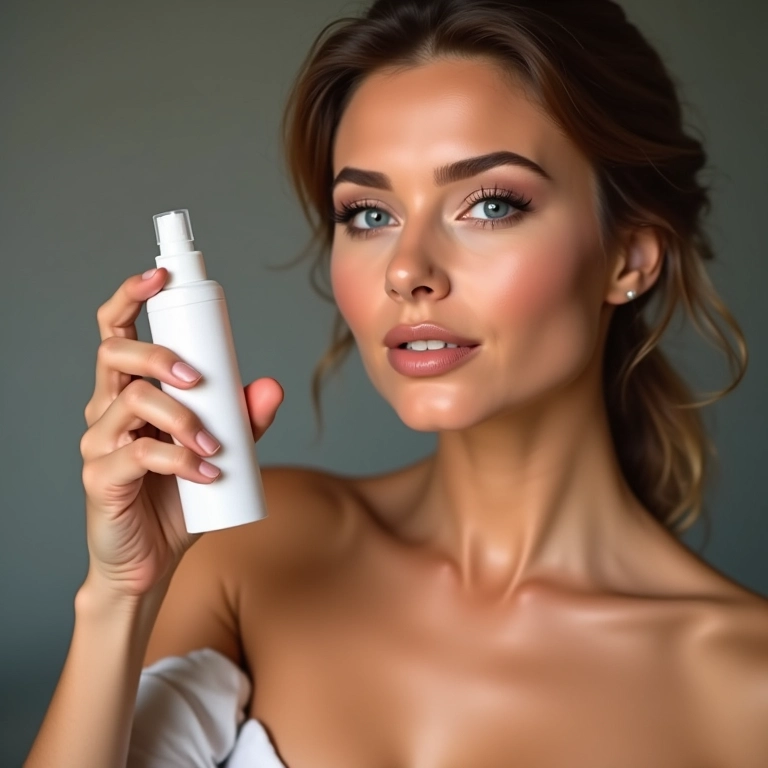 Fixando a maquiagem para durar mais.